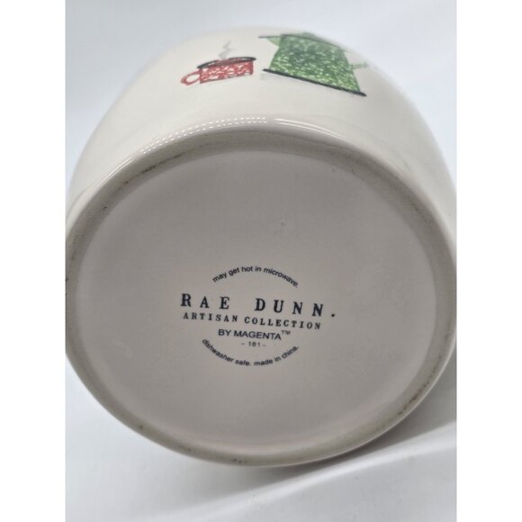 Rae Dunn Artisan Collection by Magenta Green Winter Time Cocoa Coffee Mug Cup - Picture 10 of 13